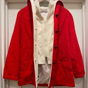 Vintage early 90s red Redding hood zip up jacket